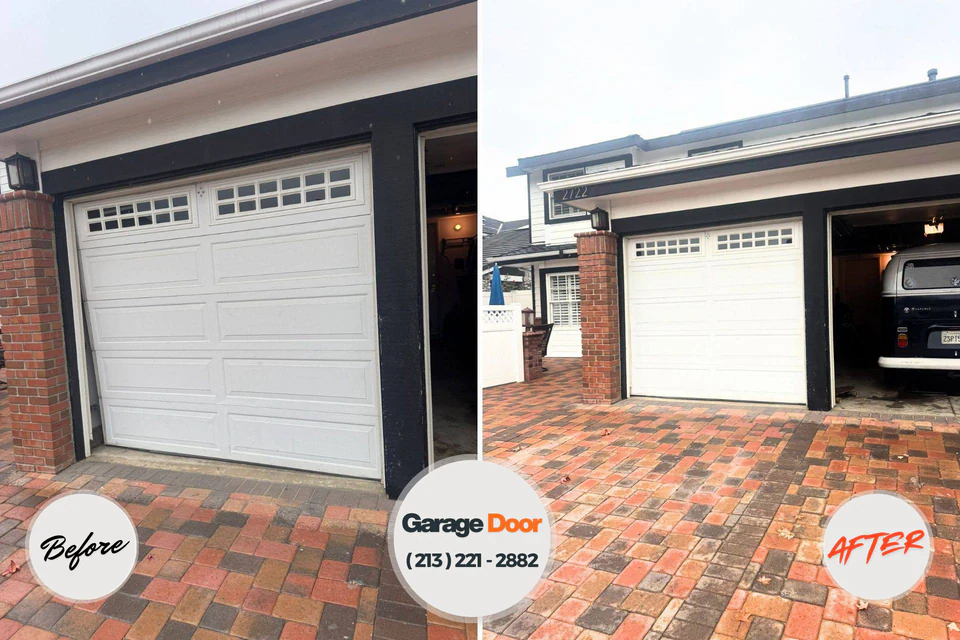 Before and after: garage door repair Barbourville, KY